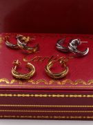 Cartier round stainless steel earring-2
