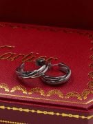 Cartier round stainless steel earring-7