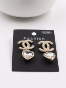 Chanel heart zircon earring-3