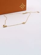 LV necklace with gold letter V-2