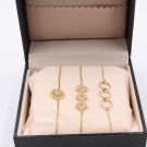 A set of gold zipper bracelets-3