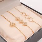 A set of gold zipper bracelets-5
