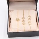 A set of gold zipper bracelets-6