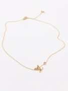 Louis Vuitton gold logo necklace-2