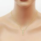 Natural Cubic Stone Necklace-7