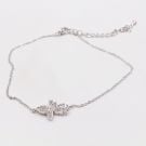 Anklet butterfly cubic zirconia-1