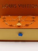 Louis Vuitton logo gold necklace-5