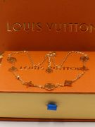 Louis Vuitton logo gold necklace-6