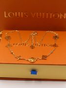 Louis Vuitton logo gold necklace-7