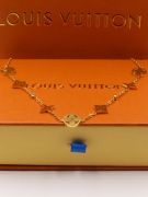 Louis Vuitton logo gold necklace-10