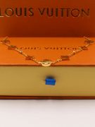 Louis Vuitton logo gold necklace-11