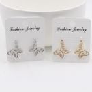 Zircon butterfly earrings-5