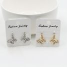 Zircon butterfly earrings-6