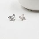 Zircon butterfly earrings-3