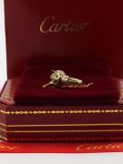 Cartier Tiger Zircon Gold and Black Ring-1