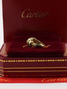 Cartier Tiger Zircon Gold and Black Ring-2