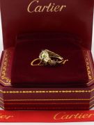 Cartier Tiger Zircon Gold and Black Ring-5