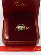 Cartier Tiger Zircon Gold and Black Ring-13