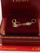 Cartier Tiger round green zircon earring-3