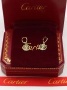 Cartier Tiger round green zircon earring-7