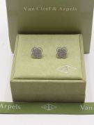 Van Cleef silver zircon earring-7