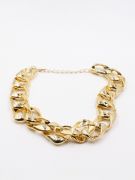 Large chain link choker necklace-2