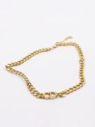 Dior gold chain necklace-3