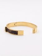 Louis Vuitton Gold Brown Bangle Bracelet