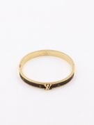 Leather bracelet Louis Vuitton Gold in Leather - 37447703