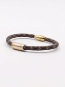 Louis Vuitton leather six circles bracelet-5