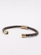 Louis Vuitton leather six circles bracelet-6