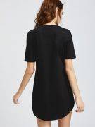 A long black T-shirt with a breastband-4