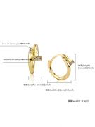 Small cubic zirconia track earring-1