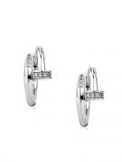 Small cubic zirconia track earring-4