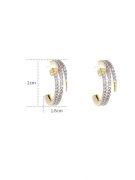Cartier zircon gold stud earring-2