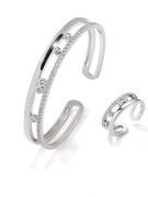 Messika bracelet and ring with cubic zirconia-1