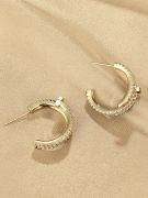 Cartier zircon gold stud earring-5