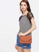 Leather shoulder bag with chain-2