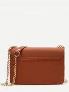 Leather shoulder bag with chain-3