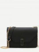 Leather shoulder bag with chain-6