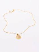 Small CD necklace zircon gold-1