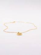 Small CD necklace zircon gold-2