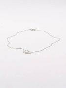 Soft silver crescent necklace-5