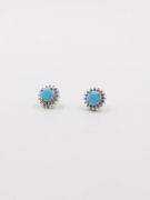 turquoise zircon earrings-4