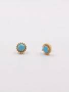 turquoise zircon earrings-5