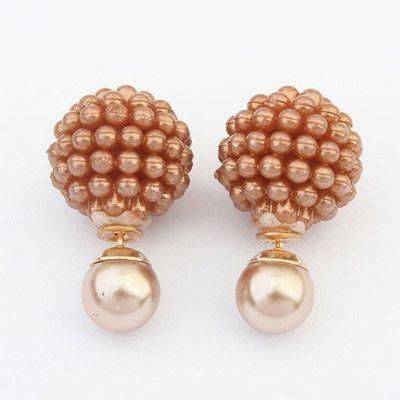 Double Diamond Pearl Earring