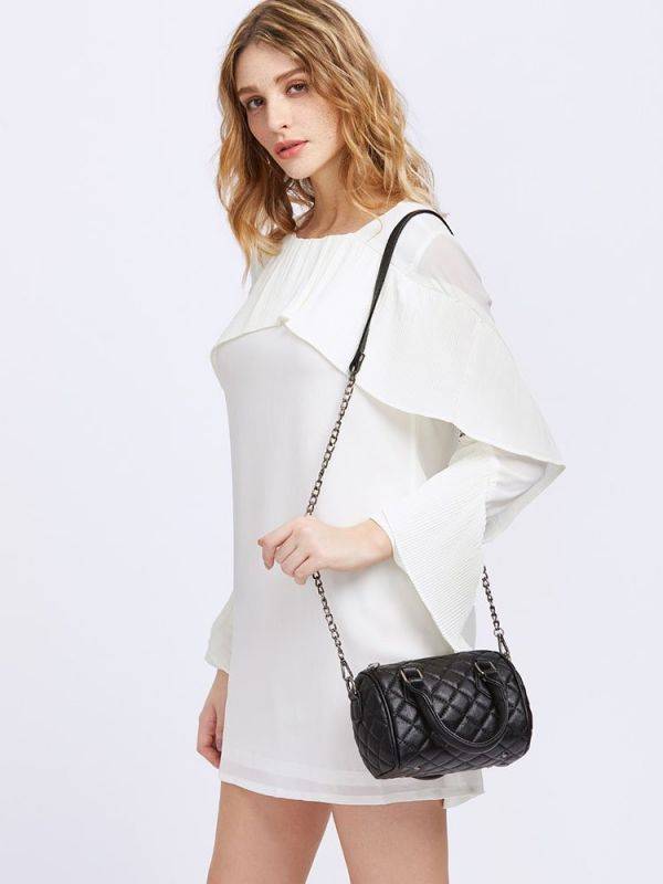 Mini leather fashion bag with fashion chain