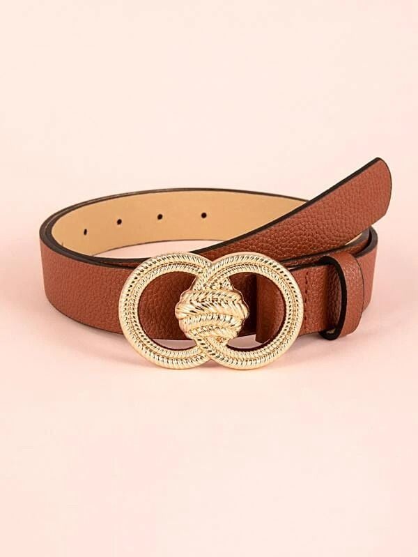 Brown double strap