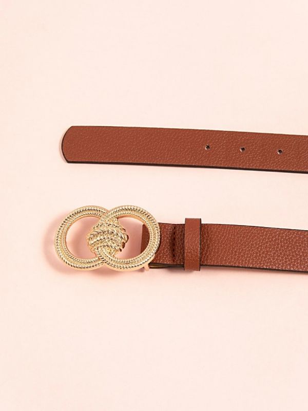 Brown double strap