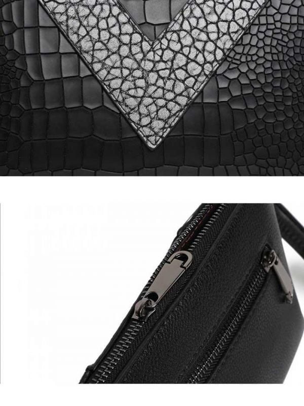 A small black handbag